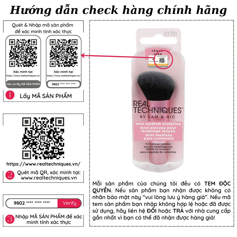 Cọ Tạo Khối Mini RT Real Techniques Mini Medium Sculpting Brush 01701